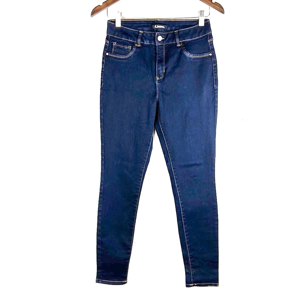 D. JEANS | 👖Dark Blue Mid-Rise Denim Skinny Jeans